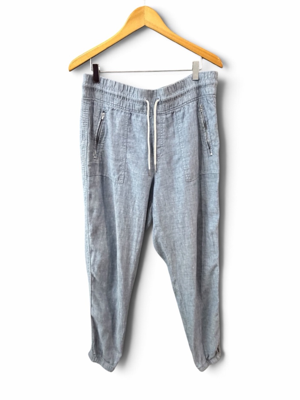 Athleta Cabo Linen Joggers Size 10 Chambray